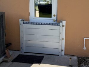 Zip Flood Control 42-inch flood barrier kit on an exterior door